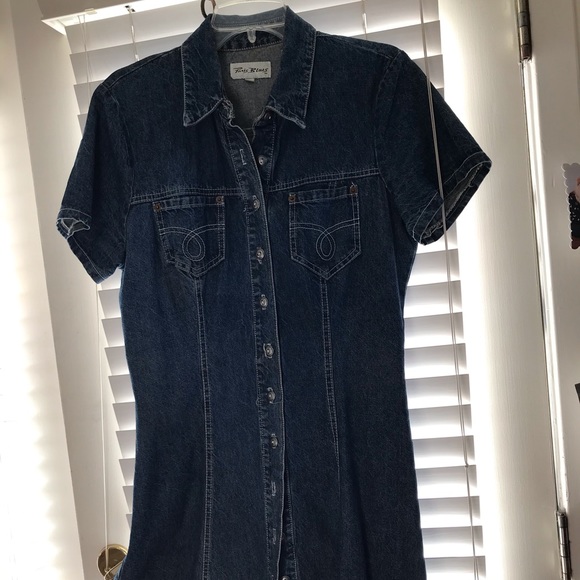 fitted blue jean dress